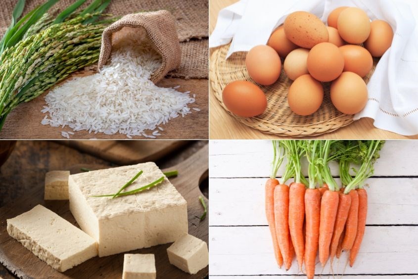 Cháo trứng đậu hũ non cà rốt thơm ngon cho bé