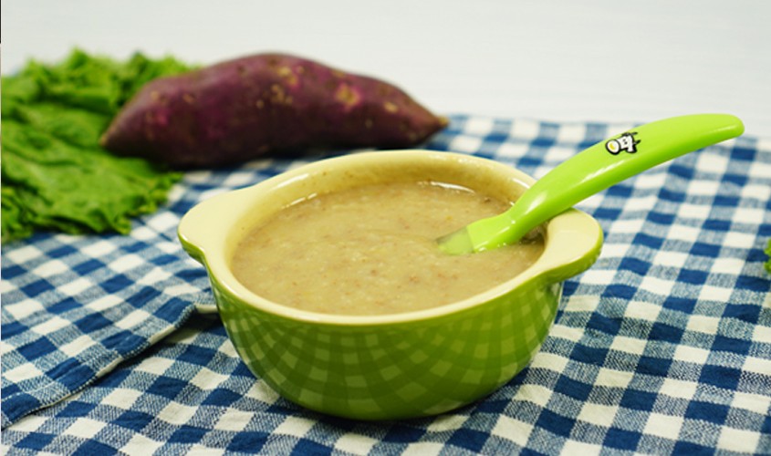 Hình minh họa món cháo trứng gà khoai lang