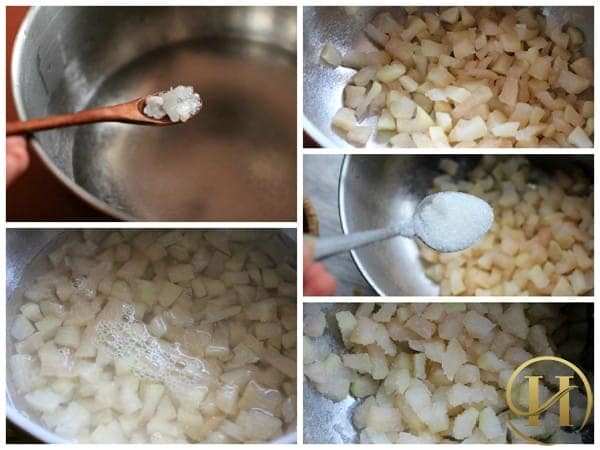 Đun sôi cùi bưởi với đường phèn, bí quyết làm cùi giòn trong nấu chè bưởi ngon nhất