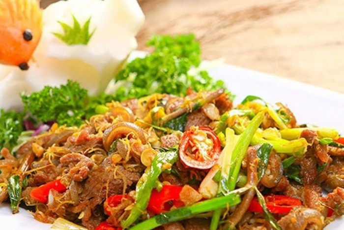 Món heo rừng xào lăn hoàn chỉnh thơm ngon, chuẩn vị, hấp dẫn