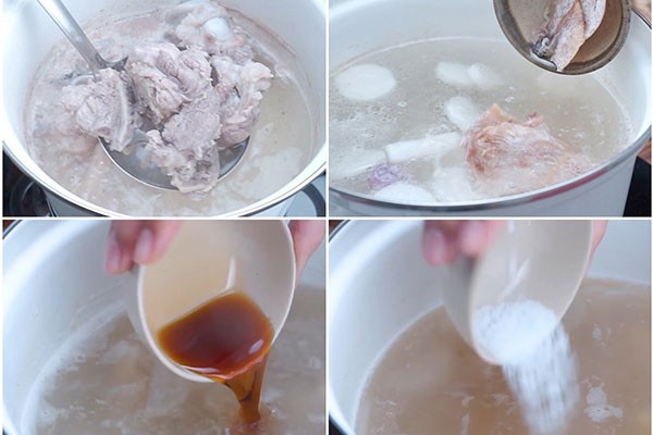 Nồi nước lèo hủ tiếu Nam Vang trong veo, ngọt thanh cho quán ăn kinh doanh