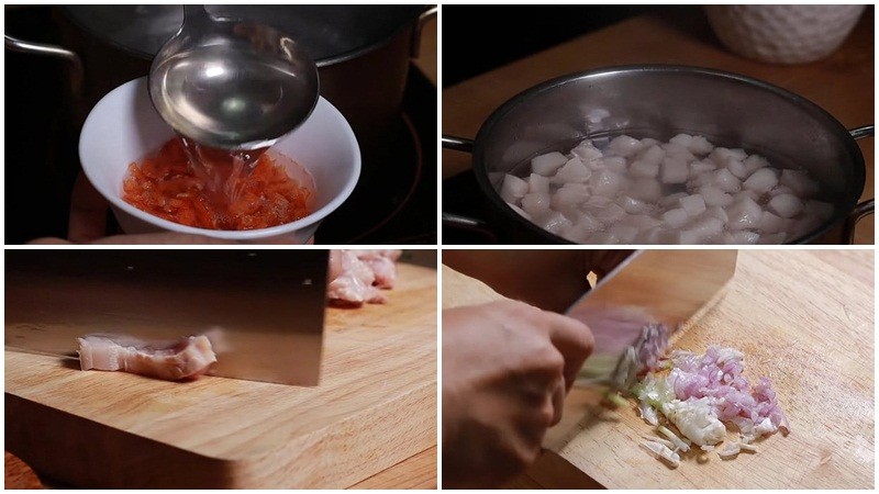 Sơ chế nguyên liệu kho quẹt