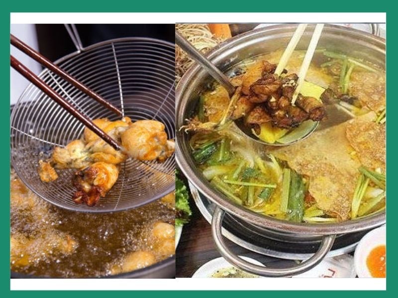 Nồi lẩu ếch miền Nam nóng hổi đã hoàn thành, sẵn sàng thưởng thức cùng gia đình và bạn bè