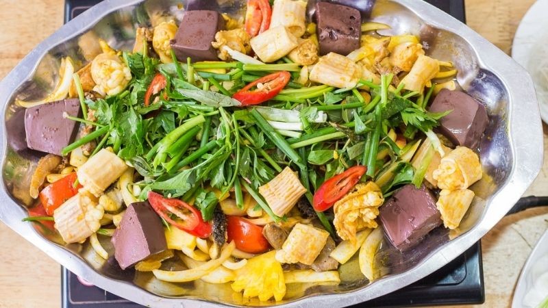 Thành phẩm lẩu lòng bò đậm đà hương vị truyền thống