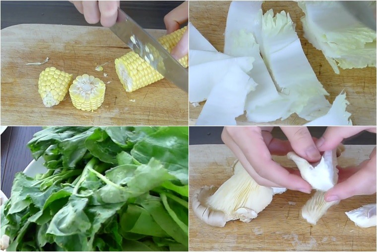 Bước 1 Sơ chế nguyên liệu Lẩu Thái mini
