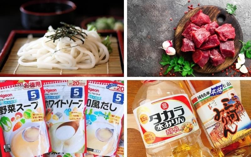 Chuẩn bị đầy đủ nguyên liệu tươi ngon cho món mì udon bò