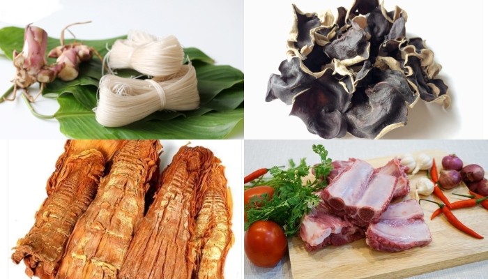Nguyên liệu làm miến xương sườn măng khô hấp dẫn
