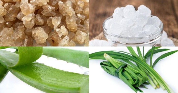 Thành phẩm mủ trôm nha đam đường phèn thanh mát và đẹp mắt.