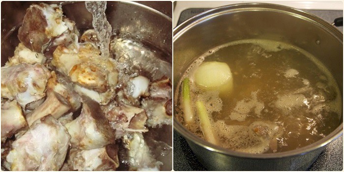 nước dùng phở bò bị đục cần xử lý
