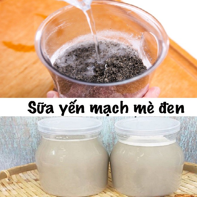 Ly sữa yến mạch mè đen thơm lừng, béo ngậy, một cách nấu sữa ngũ cốc đơn giản
