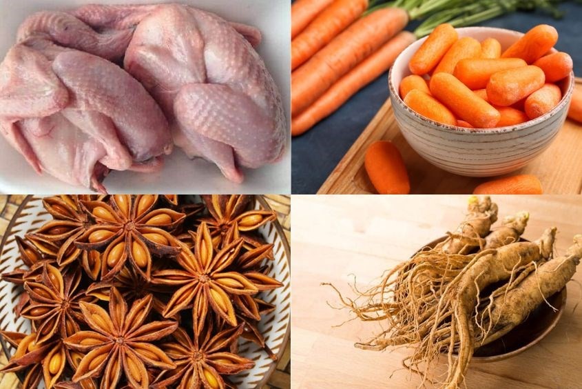 Súp bồ câu cà rốt cùng nhân sâm bổ dưỡng