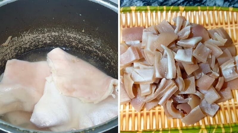 Sơ chế bì heo