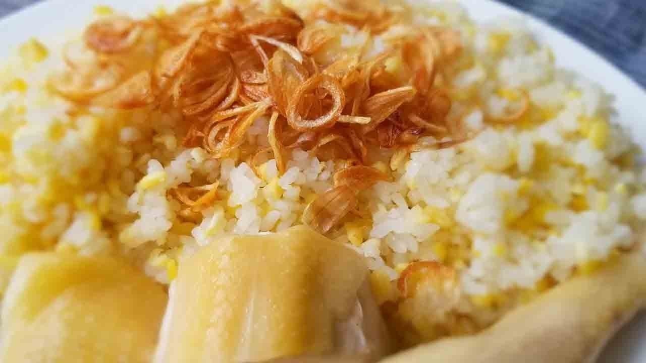 Cách nấu xôi đậu xanh bằng xửng hấp - Xôi hoàn thành