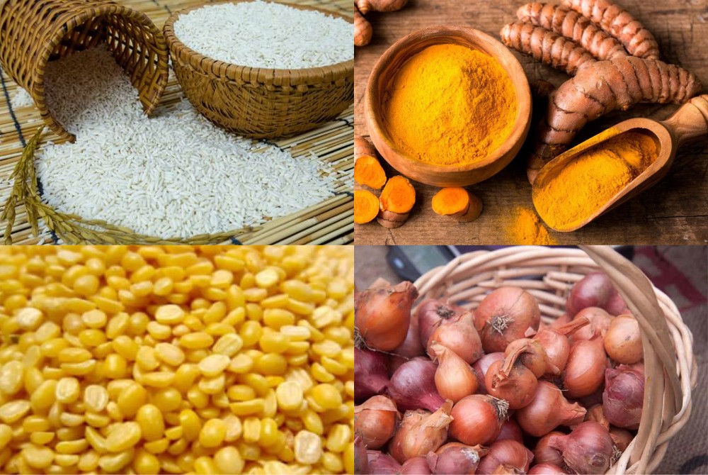 Các nguyên liệu tươi ngon cần thiết để thực hiện cách nấu xôi nghệ vàng bằng nồi cơm điện
