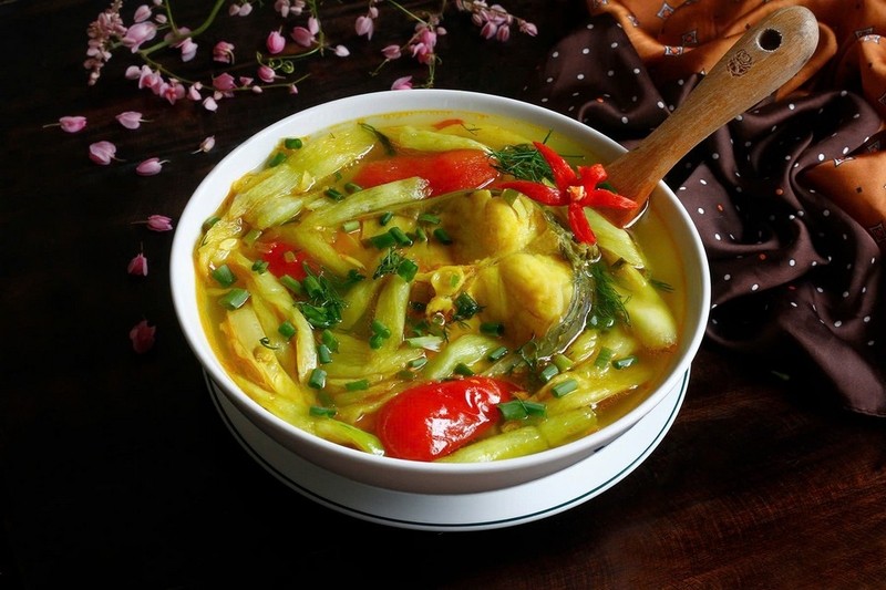 Tô canh cá dọc mùng nóng hổi, thanh mát đã hoàn thành