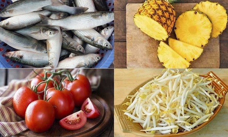 Các nguyên liệu tươi ngon chuẩn bị cho cách nấu canh chua cá đối miền Tây