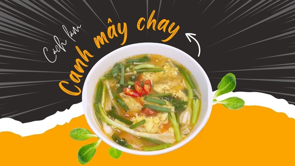 Canh trứng chay không cà chua độc đáo