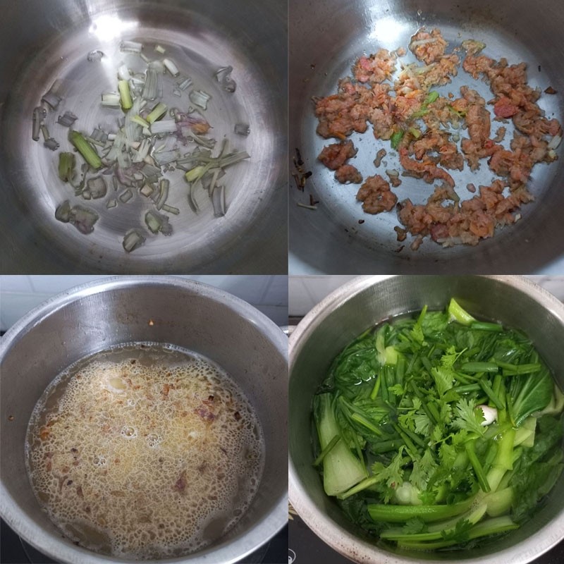 Bát canh cải với tôm khô thơm lừng, đậm đà hương vị