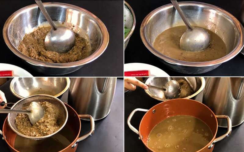 canh rau tầm bóp với cua