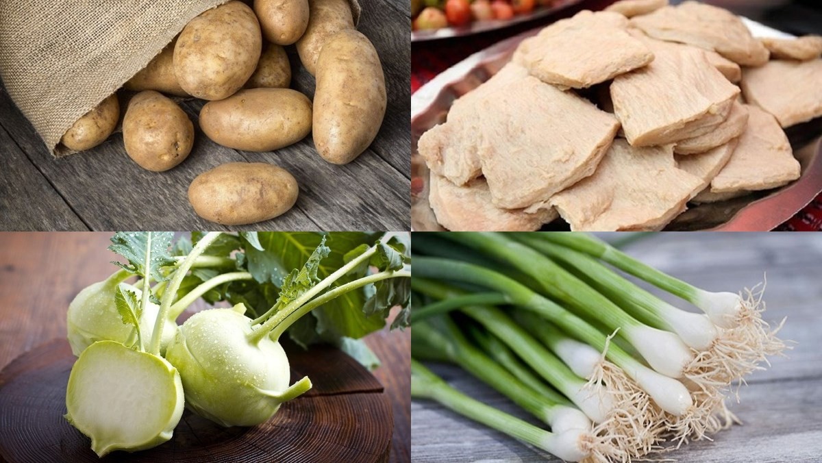 Nguyên liệu nấu canh khoai tây sườn non chay thơm ngon