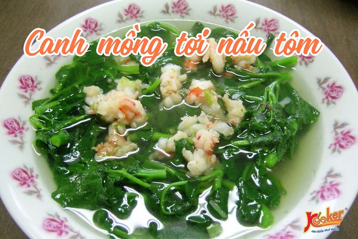 Bí quyết nấu canh mùng tơi nấu tôm nhanh và ngon