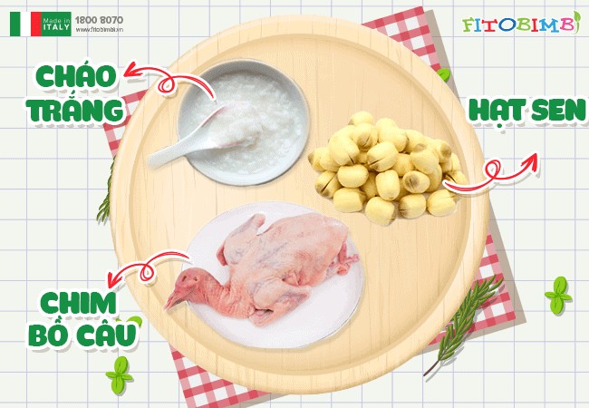 Món cháo bồ câu hạt sen đậu xanh, một biến tấu trong cách nấu cháo bồ câu đậu xanh cho bé
