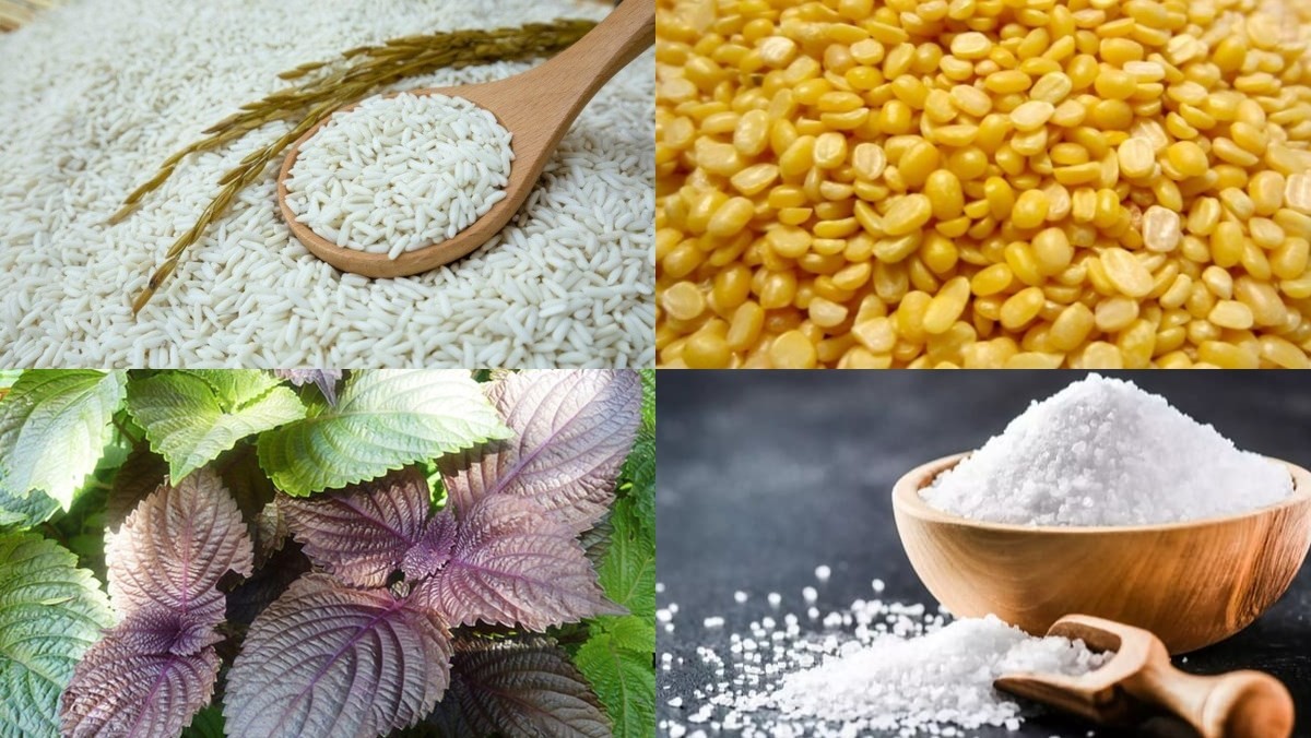 Nguyên liệu món ăn cháo đậu xanh chay