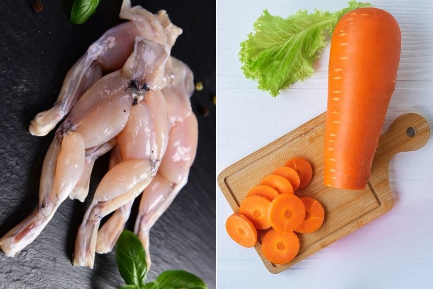 Cách nấu cháo ếch cho bé với cà rốt