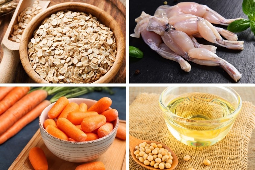 Cách nấu cháo ếch cho bé với yến mạch, cà rốt
