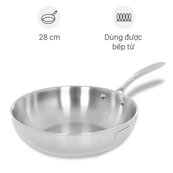 Chảo inox nguyên khối sâu đáy từ Elmich Trimax EL-2836IN28 cho những món ngon đơn giản