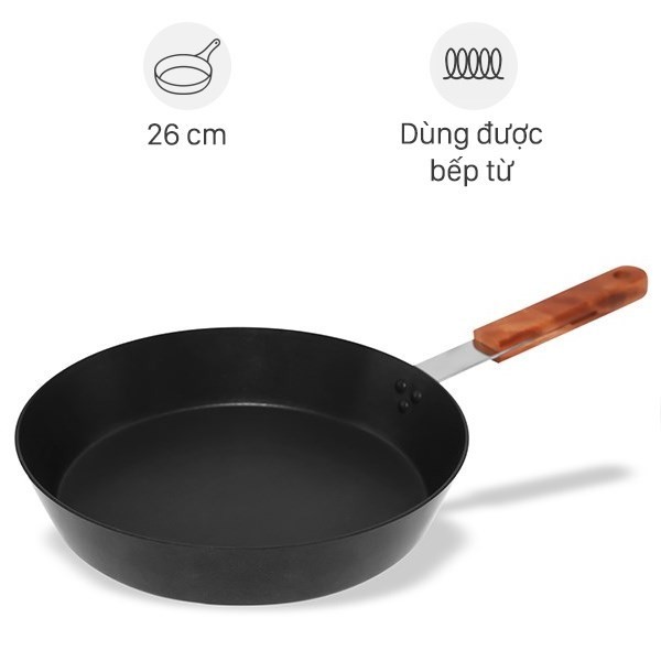Chảo nhôm chống dính đáy từ Happycook OSFP-26IH là trợ thủ đắc lực để nấu món ngon đơn giản