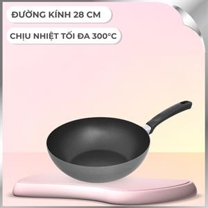 Chảo nhôm sâu chống dính 28 cm Lock&amp;Lock LHB2285-1 hỗ trợ nấu món ngon đơn giản