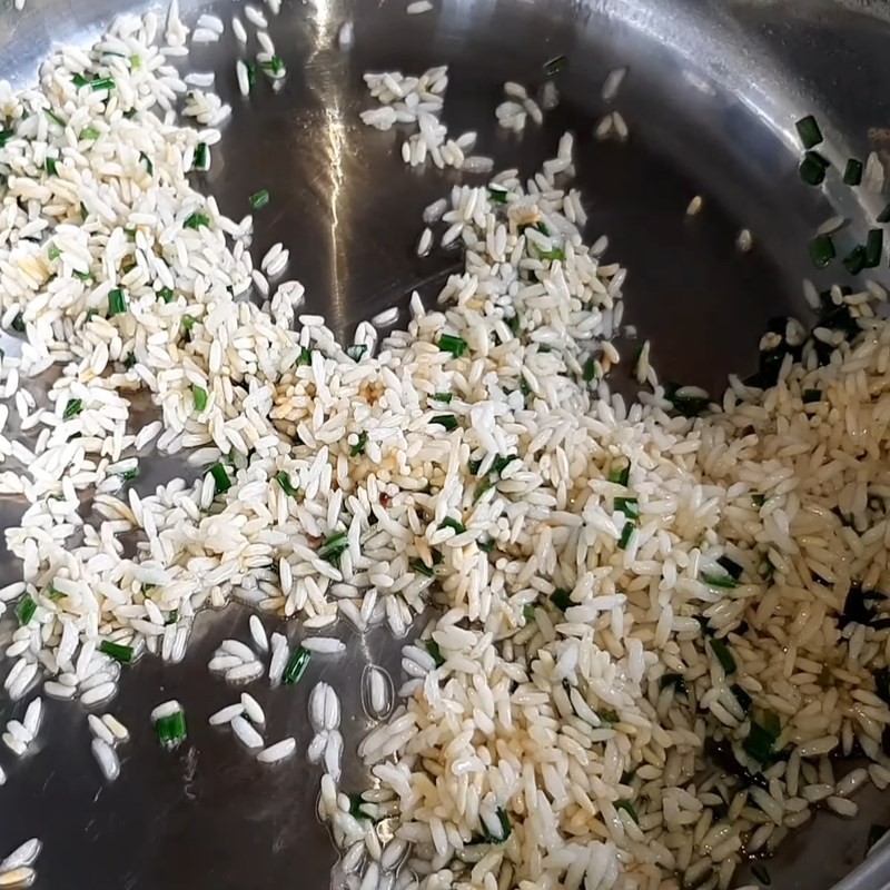 Rang gạo làm cháo rau củ chay