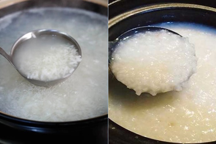 Nồi cháo hột vịt lộn đang nấu