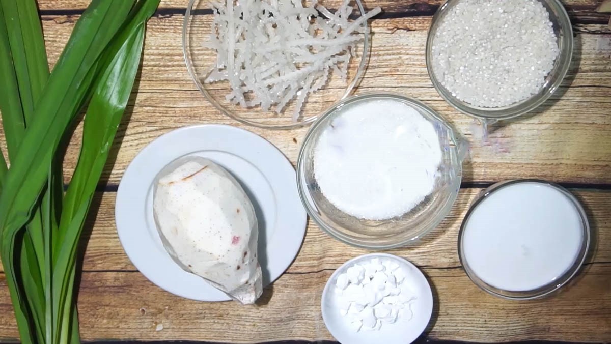 Nguyên liệu chính cho món chè khoai môn bột báng