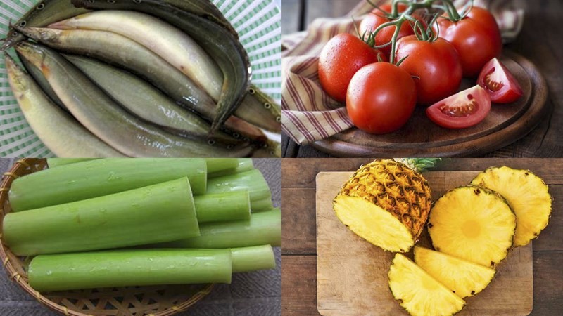 Nguyên liệu nấu canh chua cá chạch