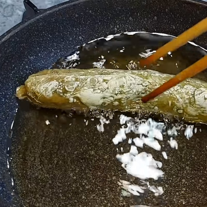 Lòng chay chiên vàng óng đẹp mắt