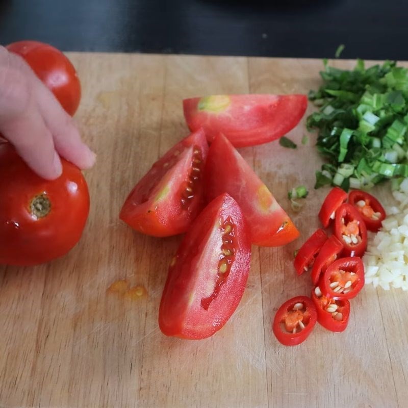 Bước 1 Chuẩn bị và sơ chế Canh chua thịt băm