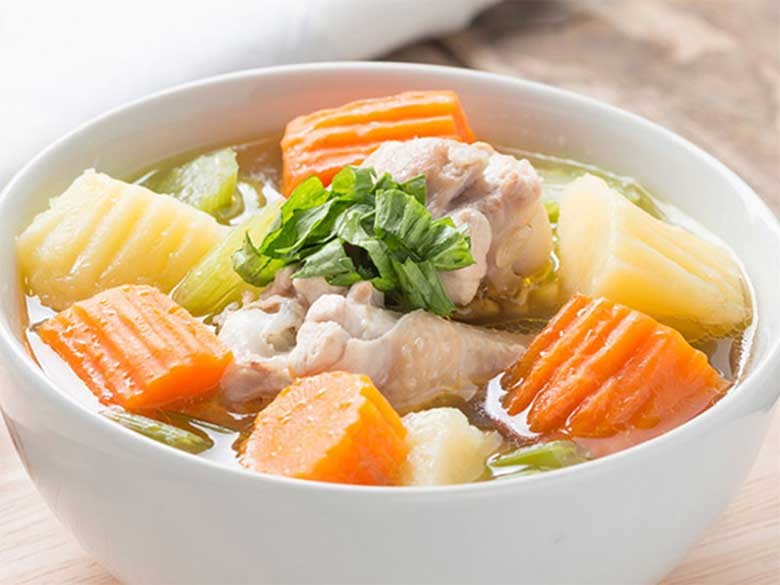 Các món ăn bằng lò vi sóng: nấu canh nhanh gọn