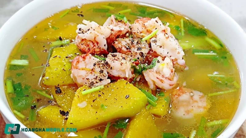 Canh bí đỏ nấu tôm bổ dưỡng, tăng cường vitamin cho công thức nấu ăn ngon mỗi ngày