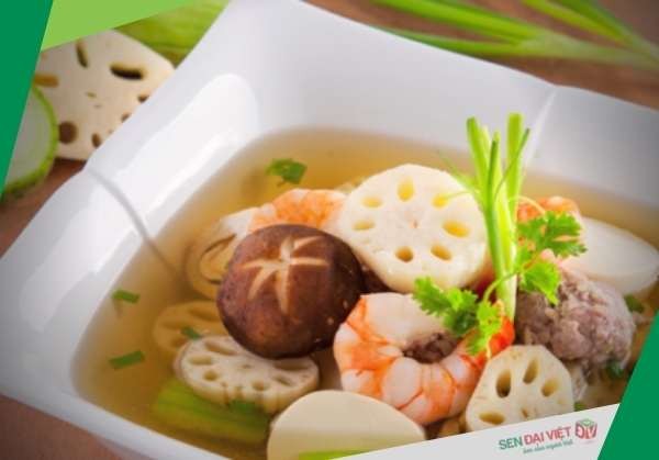 Canh củ sen nấu tôm thơm ngon bổ dưỡng