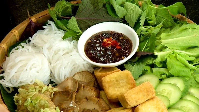 Mẹt bún đậu mắm tôm chay đầy đặn