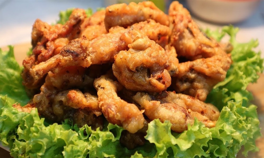 Thịt ếch chiên nước mắm vàng giòn hấp dẫn