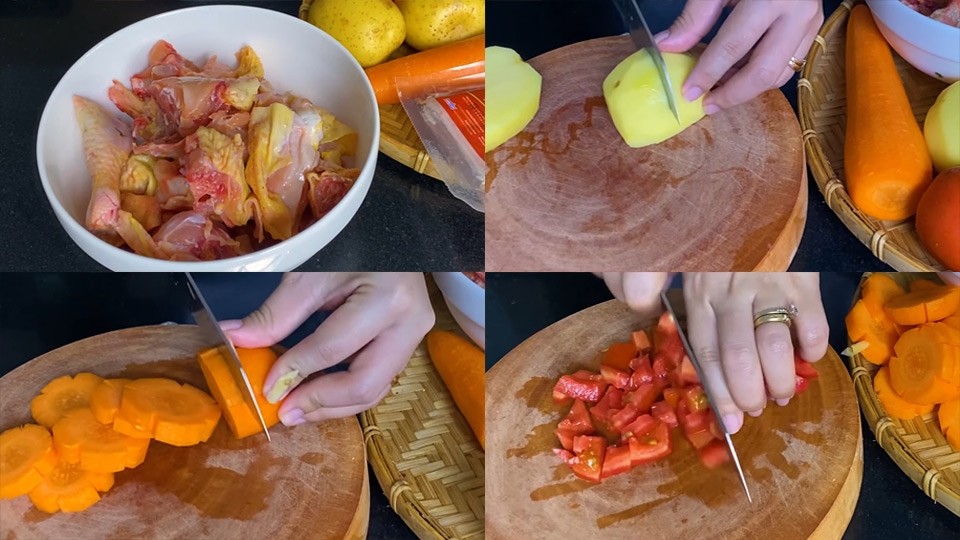 Sơ chế tất cả các nguyên liệu cho cách nấu pate bánh mì