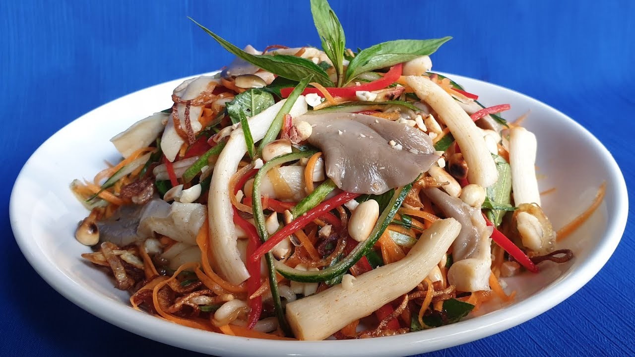 Gỏi nấm chanh dây