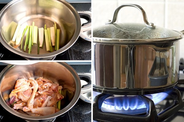 Hấp gà khoảng 20 phút để thịt gà chín đều và giữ được độ ngọt