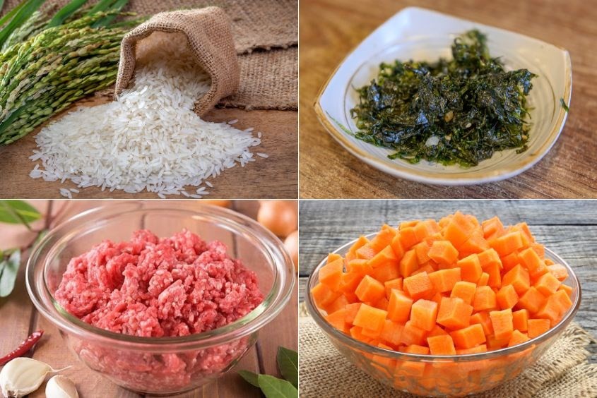Món cháo thịt bò rong biển và cà rốt bổ dưỡng, tốt cho thị giác của trẻ
