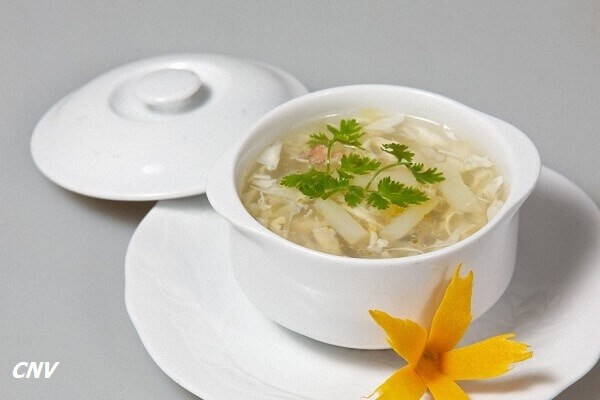Bát súp bông tuyết giàu dinh dưỡng, hỗ trợ tiêu hóa hiệu quả