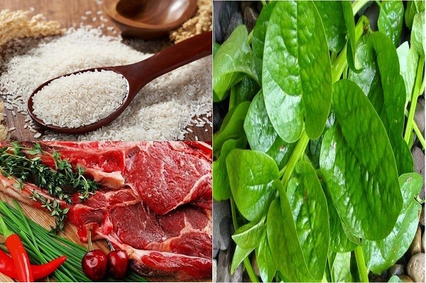 Nguyên liệu tươi ngon cho món cháo thịt bò mồng tơi