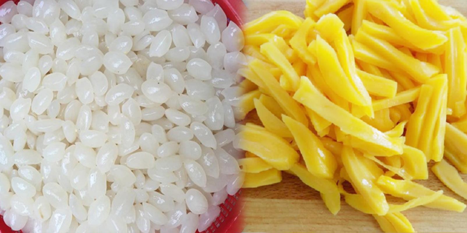 Chuẩn bị hạt đác, mít và các thành phần khác để nấu chè